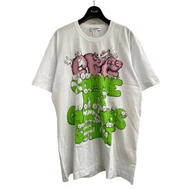 【中古】COMME des GARCONS SHIRT　プリントTシャツ ホワイト サイズ：XL 【190424】（コムデギャルソンシャツ）