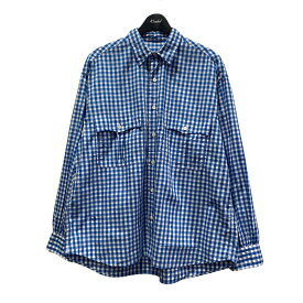 【中古】Porter Classic　チェックシャツ ブルー×ホワイト サイズ：M 【190424】（ポータークラシック）