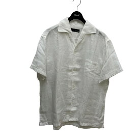 【中古】LARDINI　リネン半袖シャツ ホワイト サイズ：L 【200424】（ラルディーニ）