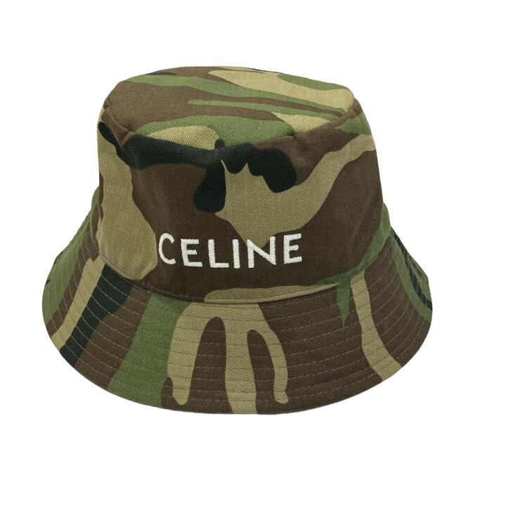 楽天市場】【中古】CELINE ロゴ エンブロイダリー バケットハット 