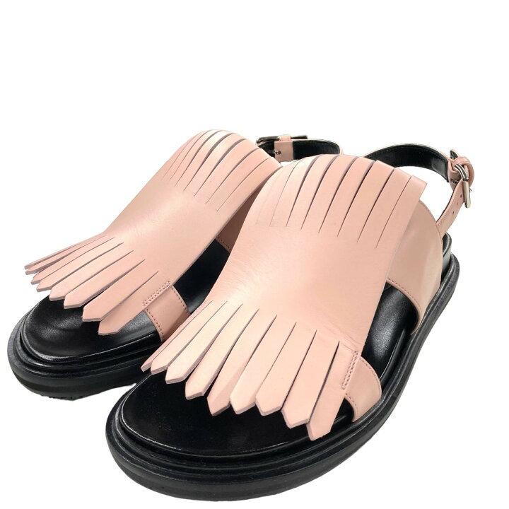 楽天市場】【中古】MARNI 2020SS フリンジサンダル ピンク サイズ：38 