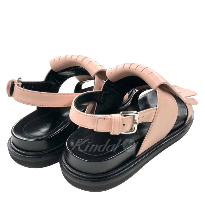 楽天市場】【中古】MARNI 2020SS フリンジサンダル ピンク サイズ：38 