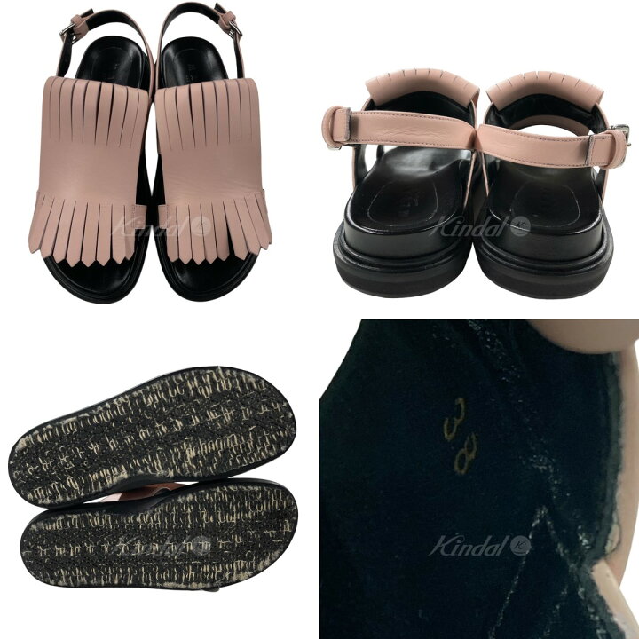 楽天市場】【中古】MARNI 2020SS フリンジサンダル ピンク サイズ：38 