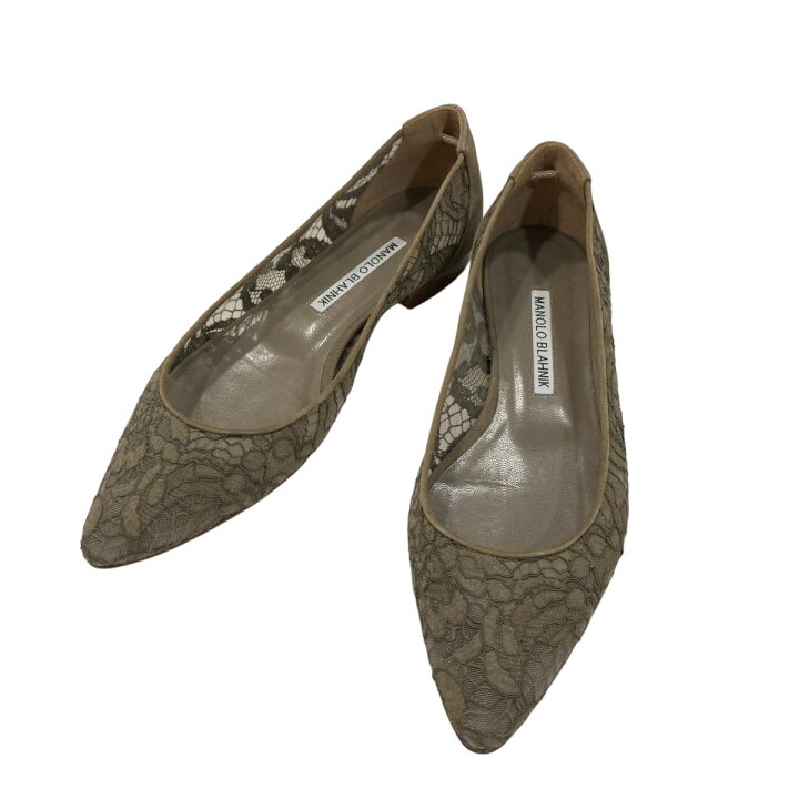 楽天市場】【中古】MANOLO BLAHNIK メッシュレースパンプス ブラウン 