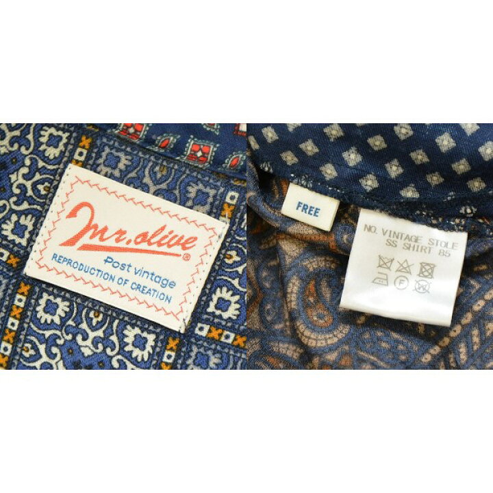 楽天市場】【中古】MR．OLIVE VINTAGE STOLE SS SHIRT ヴィンテージ 