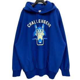 【中古】CHALLENGER　24SS WOLF MC HOODIEフーディパーカー ブルー サイズ：L 【200424】（チャレンジャー）