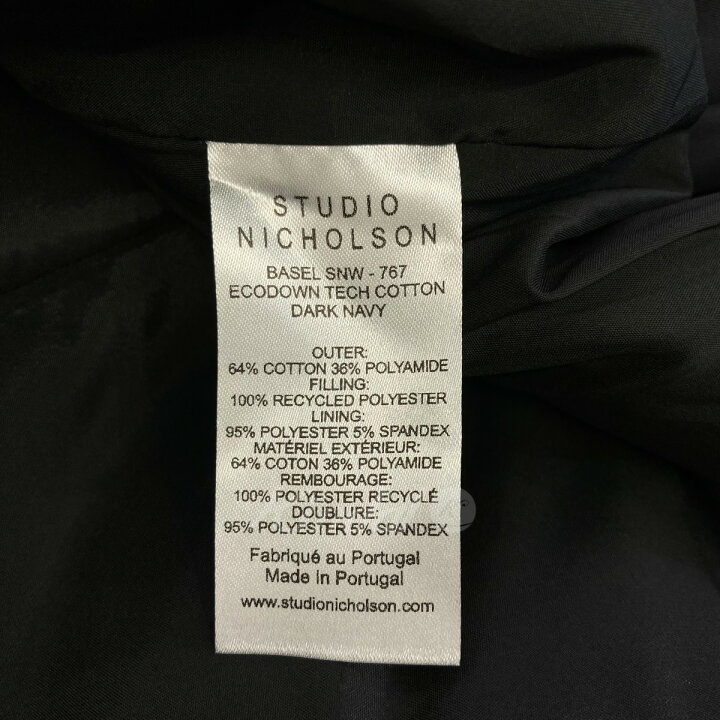 楽天市場】【中古】STUDIO NICHOLSON 「SHORT PADDED JACKET」 ダウン 