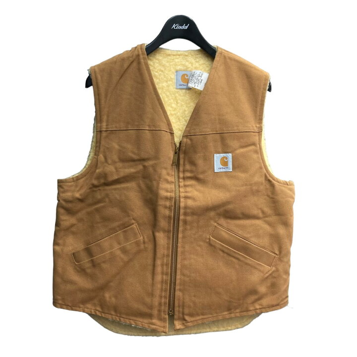 楽天市場】【中古】Carhartt 星タグ ダックベスト ブラウン サイズ：L 