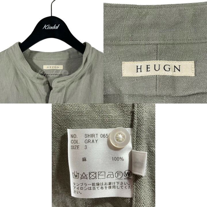 楽天市場】【中古】HEUGN シャツ Linen Rob SHIRT065 グレー サイズ：3 