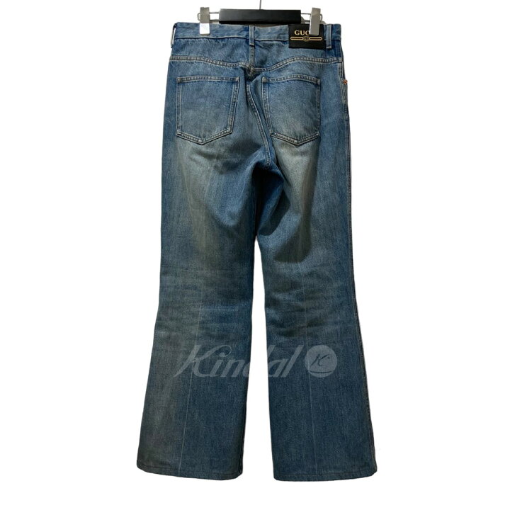 楽天市場】【中古】GUCCI フレアデニムパンツ 656983 インディゴ 