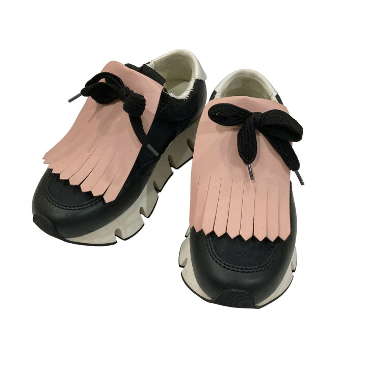 楽天市場】【中古】MARNI フリンジ厚底スニーカー SNZW005504 ブラック 