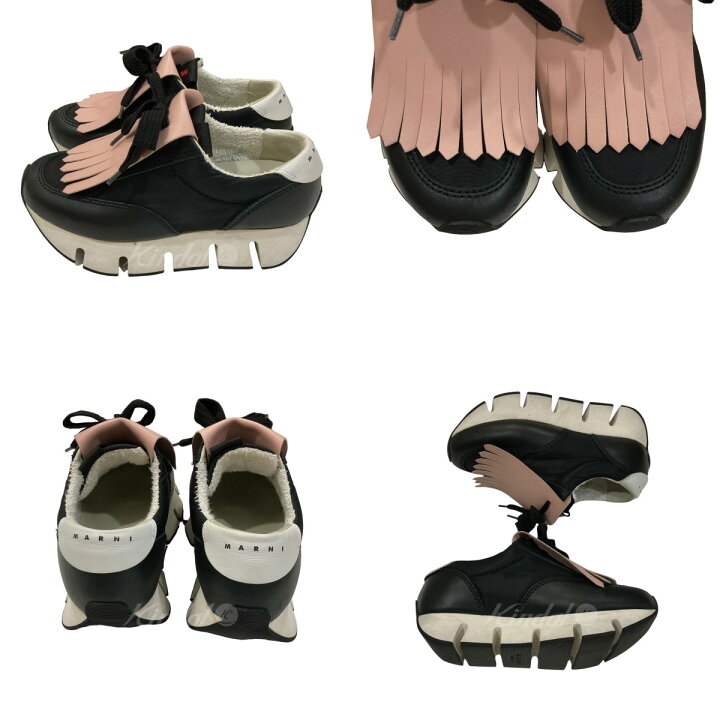 楽天市場】【中古】MARNI フリンジ厚底スニーカー SNZW005504 ブラック 