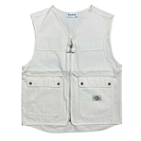 【中古】Etudes　TERMINUS TWILL VEST ベスト ホワイト サイズ：48 【220424】（エチュード）