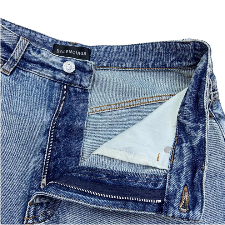 楽天市場】【中古】BALENCIAGA 23SS ダメージ加工バギーデニムパンツ 