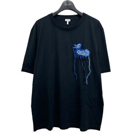 【中古】LOEWE　ワッペンプリントTシャツ ブラック サイズ：XL 【210424】（ロエベ）