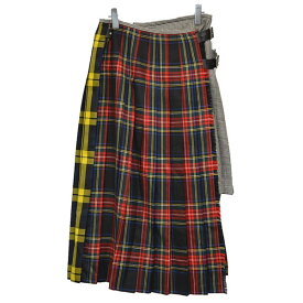 【中古】O’Neil Of Dublin　VARIED PATCHWORK SKIRT　パッチワークラップスカート　巻きスカート マルチカラー サイズ：I42 【210424】（オニール・オブ・ダブリン）