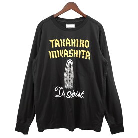 【中古】TAKAHIROMIYASHITA TheSoloIst．　22AW oversized l／s pocket tee オーバーサイズ ロゴ ロンT ブラック サイズ：52 【210424】（タカヒロミヤシタザソロイスト）