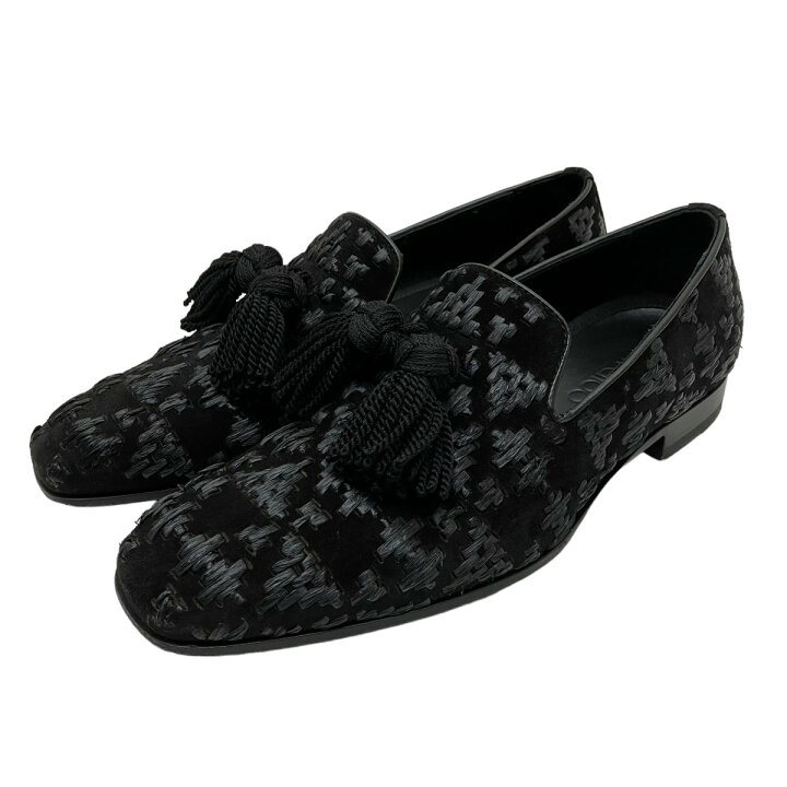 楽天市場】【中古】JIMMY CHOO タッセルローファー ブラック 