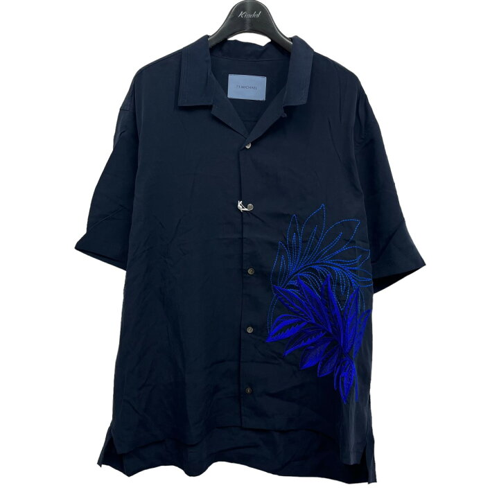 楽天市場】【中古】71 MICHAEL リーフ刺繍オープンカラー半袖シャツ 
