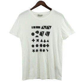 【中古】Dior Homme　07SS エディ期 グラフィック Tシャツ ホワイト サイズ：S 【230424】（ディオールオム）