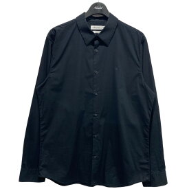 【中古】CALVIN KLEIN　ワンポイント長袖シャツ ブラック サイズ：L 【230424】（カルバンクライン）