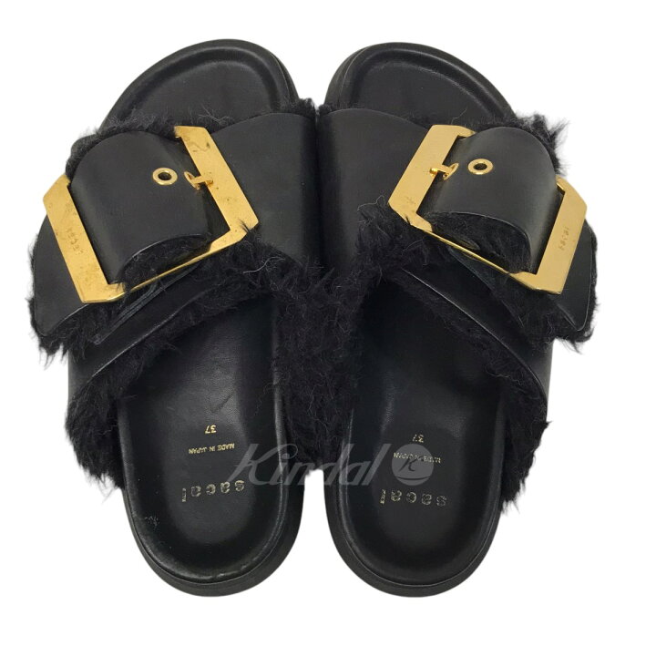 楽天市場】【中古】sacai 20AW ファーサンダル ブラック サイズ：37(22 