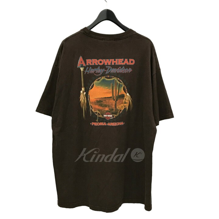 楽天市場】【中古】HARLEY-DAVIDSON プリントTシャツ ブラウン サイズ 