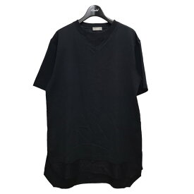 【中古】Dior　シルクオブリーク切替オーバーサイズTシャツ 143J647A0677 ブラック サイズ：XS 【250424】（ディオール）