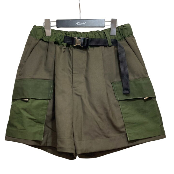 楽天市場】【中古】sacai 22SS ショートパンツ 22-02675M グリーン 