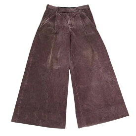 【中古】JOHN LAWRENCE SULLIVAN　Cotton corduroy wide trousers パープル サイズ：46 【240424】（ジョンローレンスサリバン）