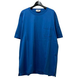 【中古】HERMES　胸ポケットコットンTシャツ ブルー サイズ：XXL 【240424】（エルメス）