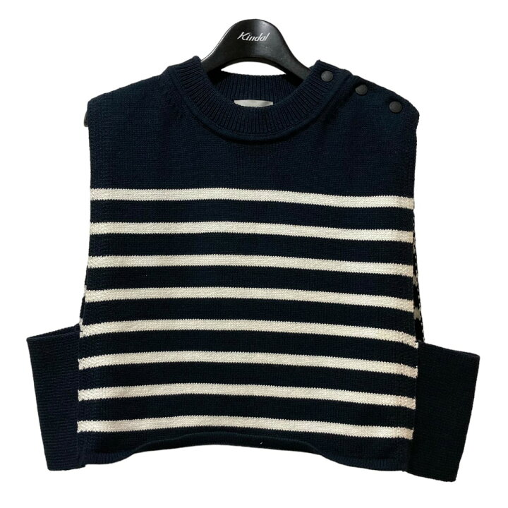 楽天市場】【中古】HYKE STRIPED SWEATER CROPPED TOP ニットベスト 