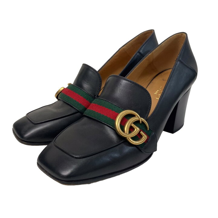 楽天市場】【中古】GUCCI レザー ホースビット ミッドヒール 