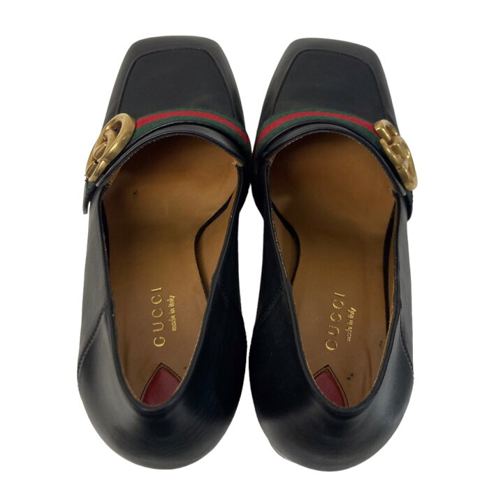 楽天市場】【中古】GUCCI レザー ホースビット ミッドヒール 