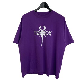 【中古】TENBOX胸刺繍ロゴTシャツ パープル サイズ：M