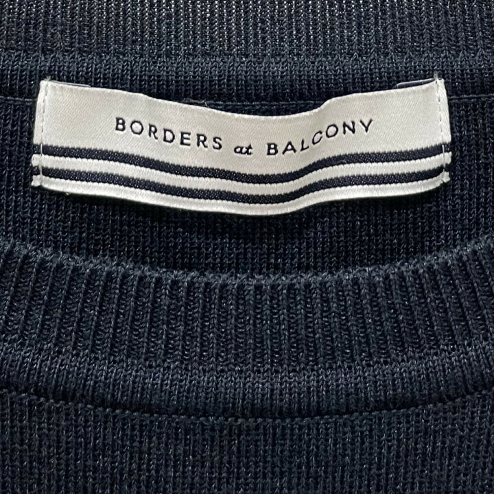 楽天市場】【中古】borders at balconyパール半袖ニットT ネイビーx 