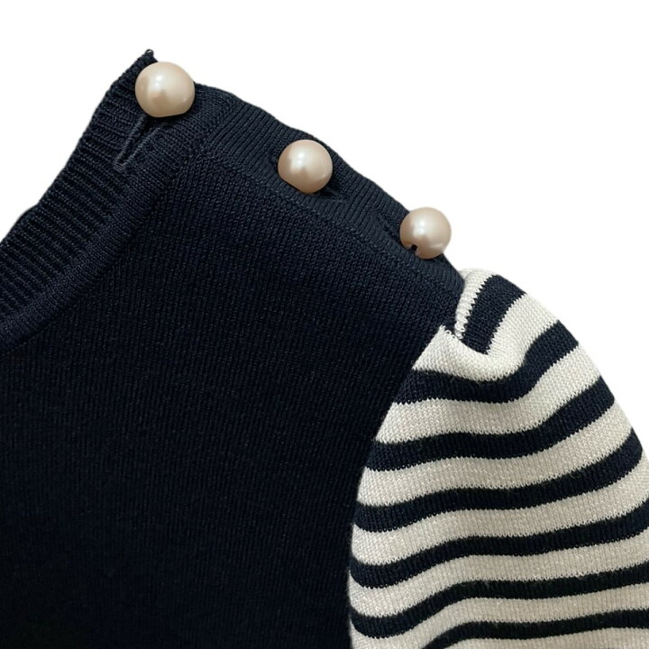 楽天市場】【中古】borders at balconyパール半袖ニットT ネイビーx 