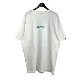 【中古】SAPEUR×MASATOSHI HAMADAクルーネックプリントTシャツ ホワイト サイズ：XXL