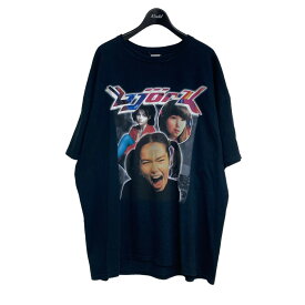 【中古】USED「B Jork」 クルーネックプリントTシャツ ネイビー サイズ：2XL