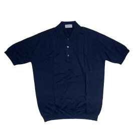 【中古】JOHN SMEDLEY　ISIS MENS SHIRT SS EASY FIT ポロシャツ ネイビー サイズ：M 【240424】（ジョンスメドレー）