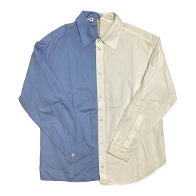 【中古】MARNI　ドッキングシャツ 切替長袖シャツ／CAMA0546QD UTC193 サックスブルー×ホワイト サイズ：36 【240424】（マルニ）