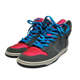 【中古】NIKE SB　Dunk High Brain Wrec ダンクハイ プレミアム スニーカー／313171-007 グレー×ピンク サイズ：27.5cm 【240424】（ナイキSB）