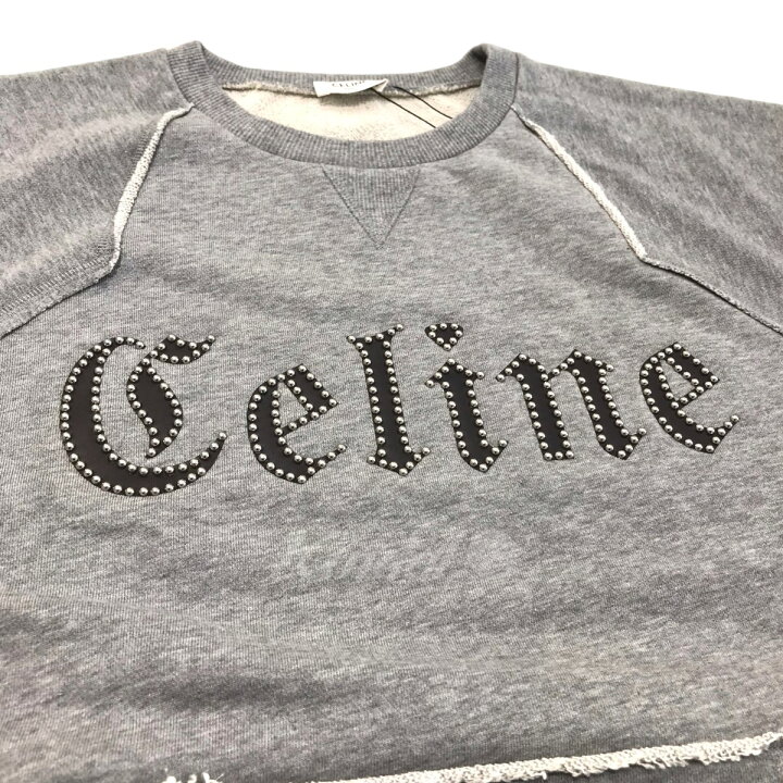 CELINE ノースリーブ ロゴスタッズスウェット