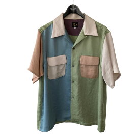 【中古】Needles　Classic Shirt Poly Sateen Multi Color グリーンxブルー サイズ：L 【260424】（ニードルス）