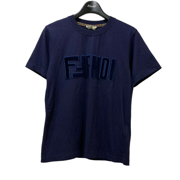 楽天市場】【中古】FENDI ロゴプリントTシャツ FS7254 AD8Z ネイビー 