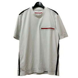 【中古】PRADA　ピケTシャツ SJN292 ホワイト サイズ：M 【260424】（プラダ）