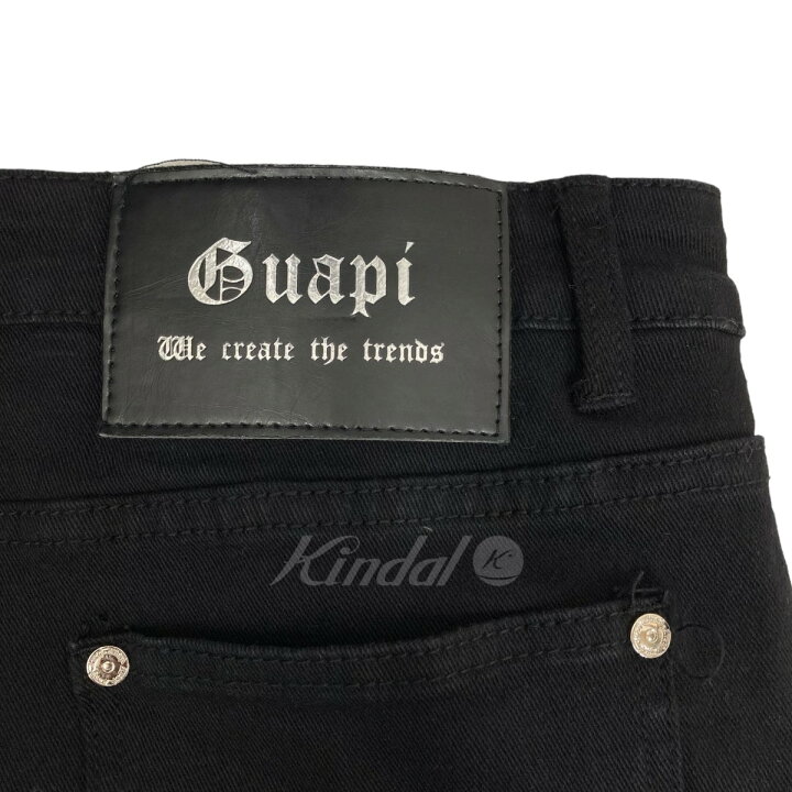 楽天市場】【中古】GUAPI スタックデニムパンツ ブラック サイズ：32  
