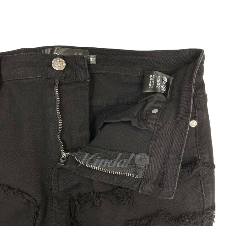 楽天市場】【中古】GUAPI スタックデニムパンツ ブラック サイズ：32  