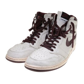 【中古】NIKE×A Ma Maniere　Air Jordan 1 Retro High OG　スニーカー　DO7097-100 ホワイト系×ボルドー サイズ：29．5cm 【260424】（ナイキ×アママニエール）