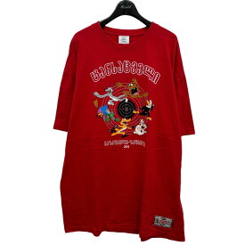 【中古】VETEMENTS　カートゥーンプリントTシャツ レッド サイズ：L 【260424】（ヴェトモン）